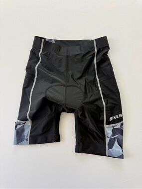 Men's Black Padded Athletic Cycling Shorts